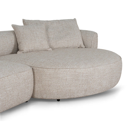 Carina Right Chaise Sofa - Pale Beige