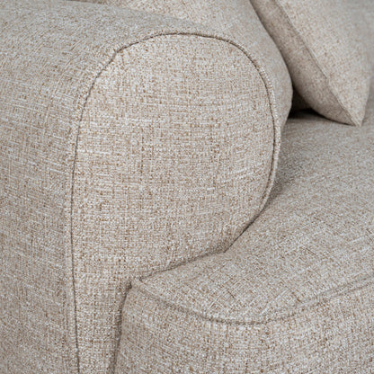 Carina Right Chaise Sofa - Pale Beige