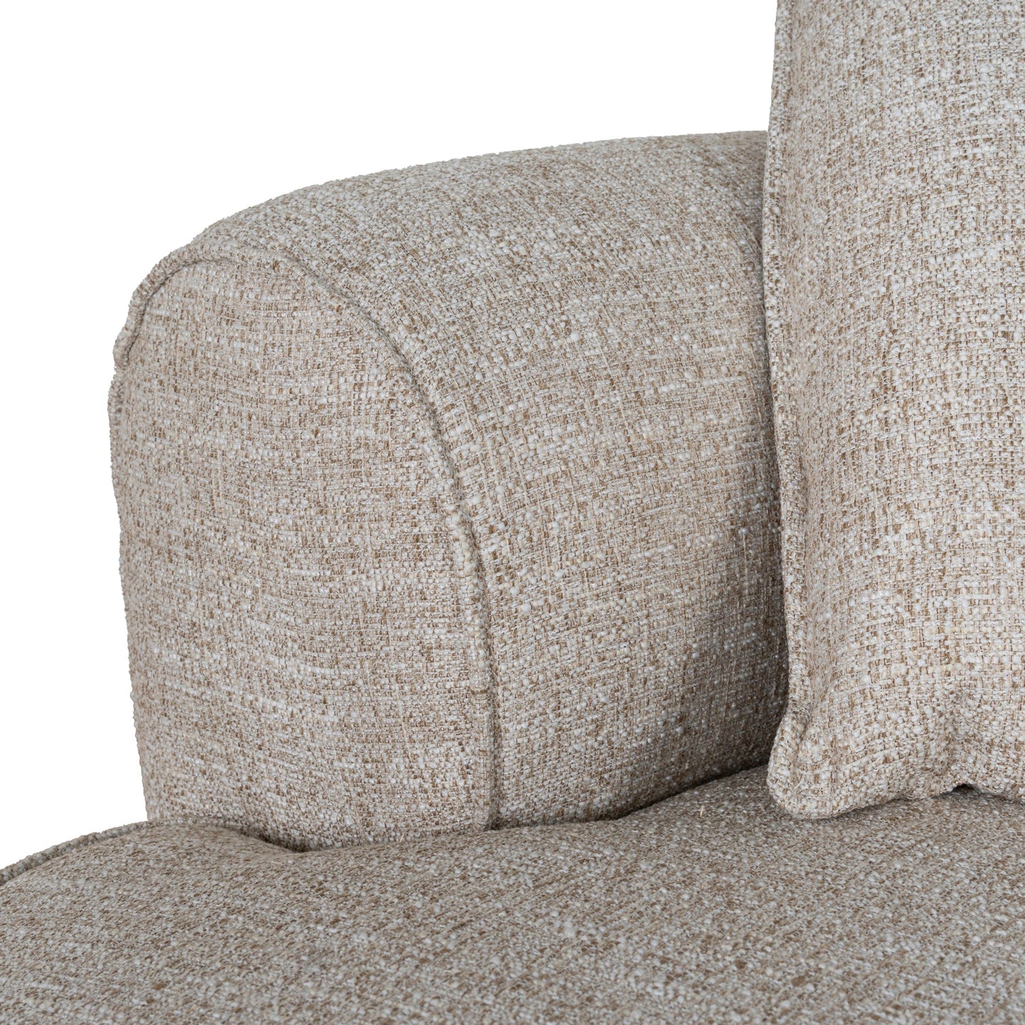 Carina Left Chaise Sofa - Pale Beige