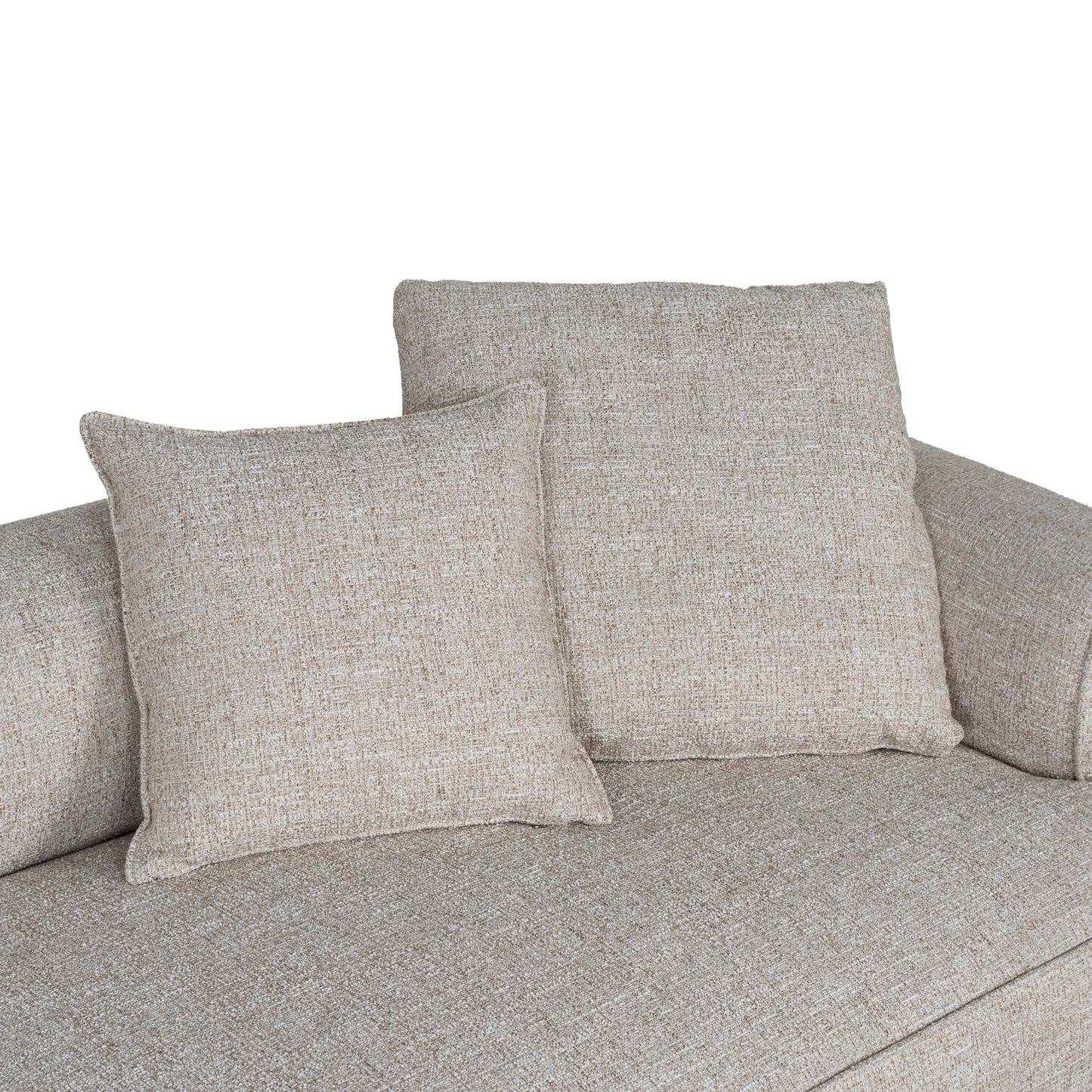 Carina Left Chaise Sofa - Pale Beige