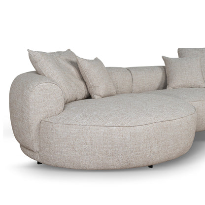 Carina Left Chaise Sofa - Pale Beige