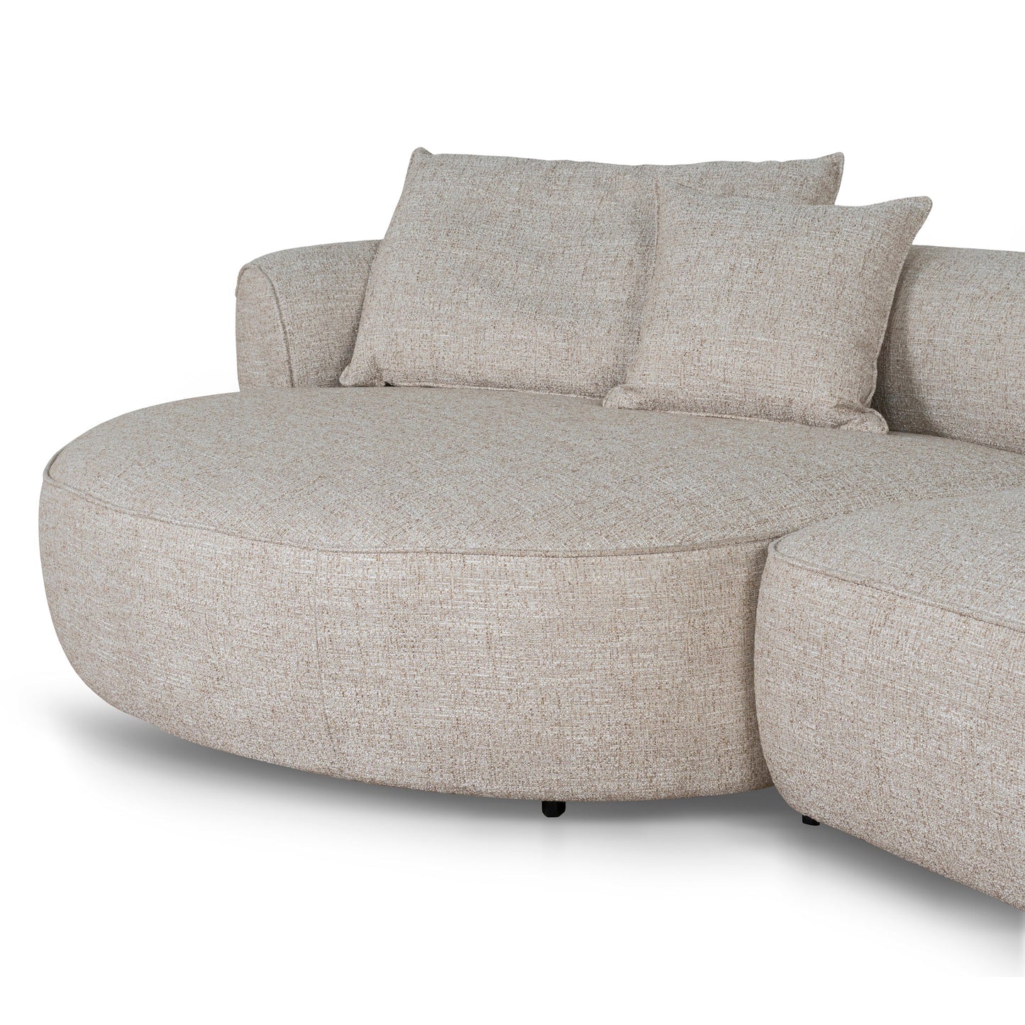 Carina Left Chaise Sofa - Pale Beige