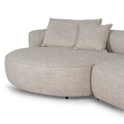 Carina Left Chaise Sofa - Pale Beige