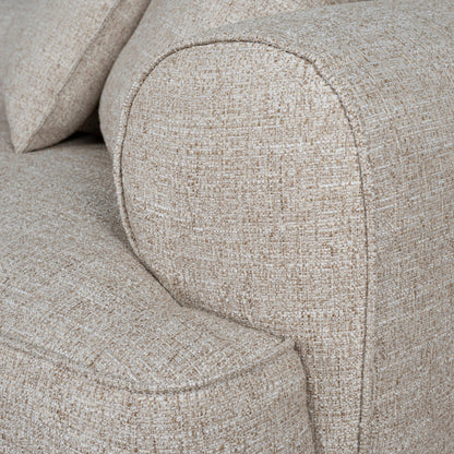 Carina Left Chaise Sofa - Pale Beige