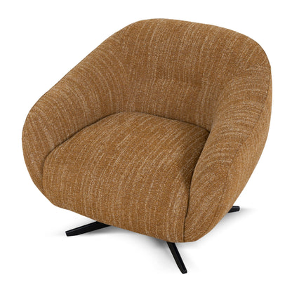 Arlo Swivel Armchair - Ginger Brown