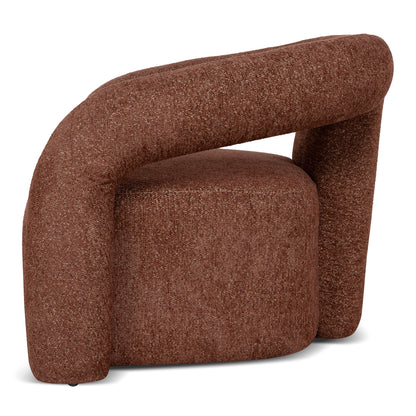Barta Fabric Armchair - Warm Brown