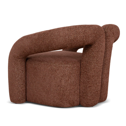 Barta Fabric Armchair - Warm Brown
