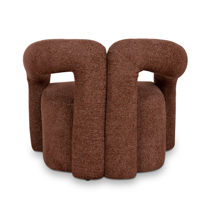 Barta Fabric Armchair - Warm Brown