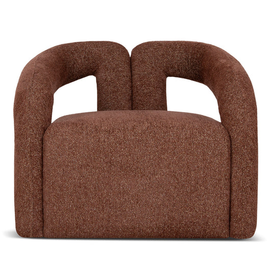 Barta Fabric Armchair - Warm Brown