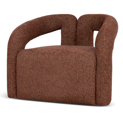 Barta Fabric Armchair - Warm Brown