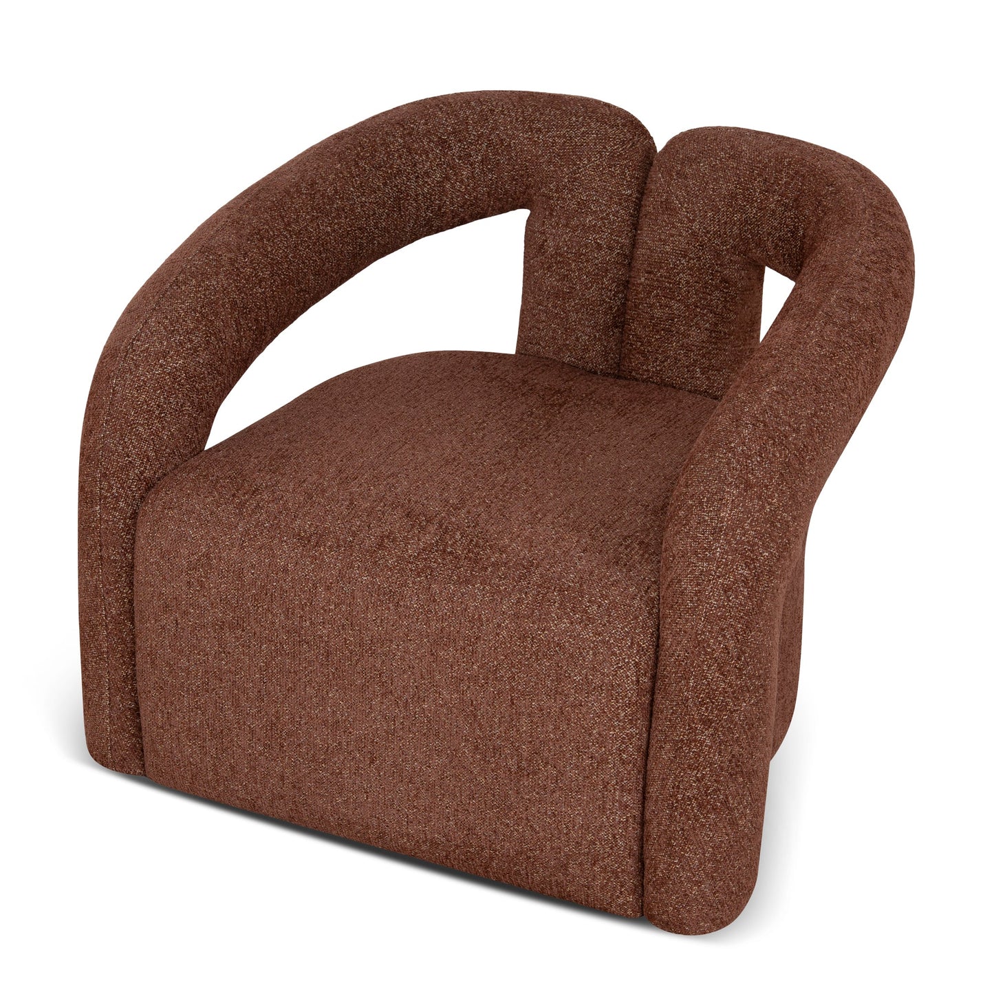 Barta Fabric Armchair - Warm Brown