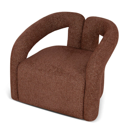 Barta Fabric Armchair - Warm Brown