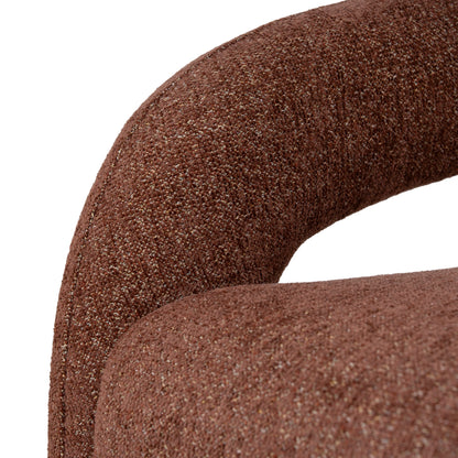 Barta Fabric Armchair - Warm Brown