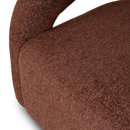 Barta Fabric Armchair - Warm Brown