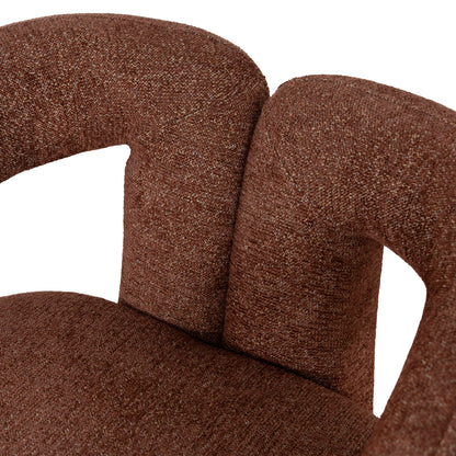 Barta Fabric Armchair - Warm Brown