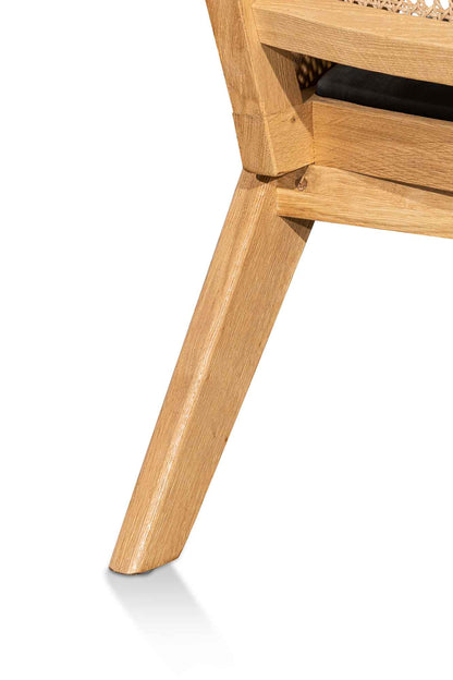 Castro Rattan Armchair - Distress Natural and Black Seat