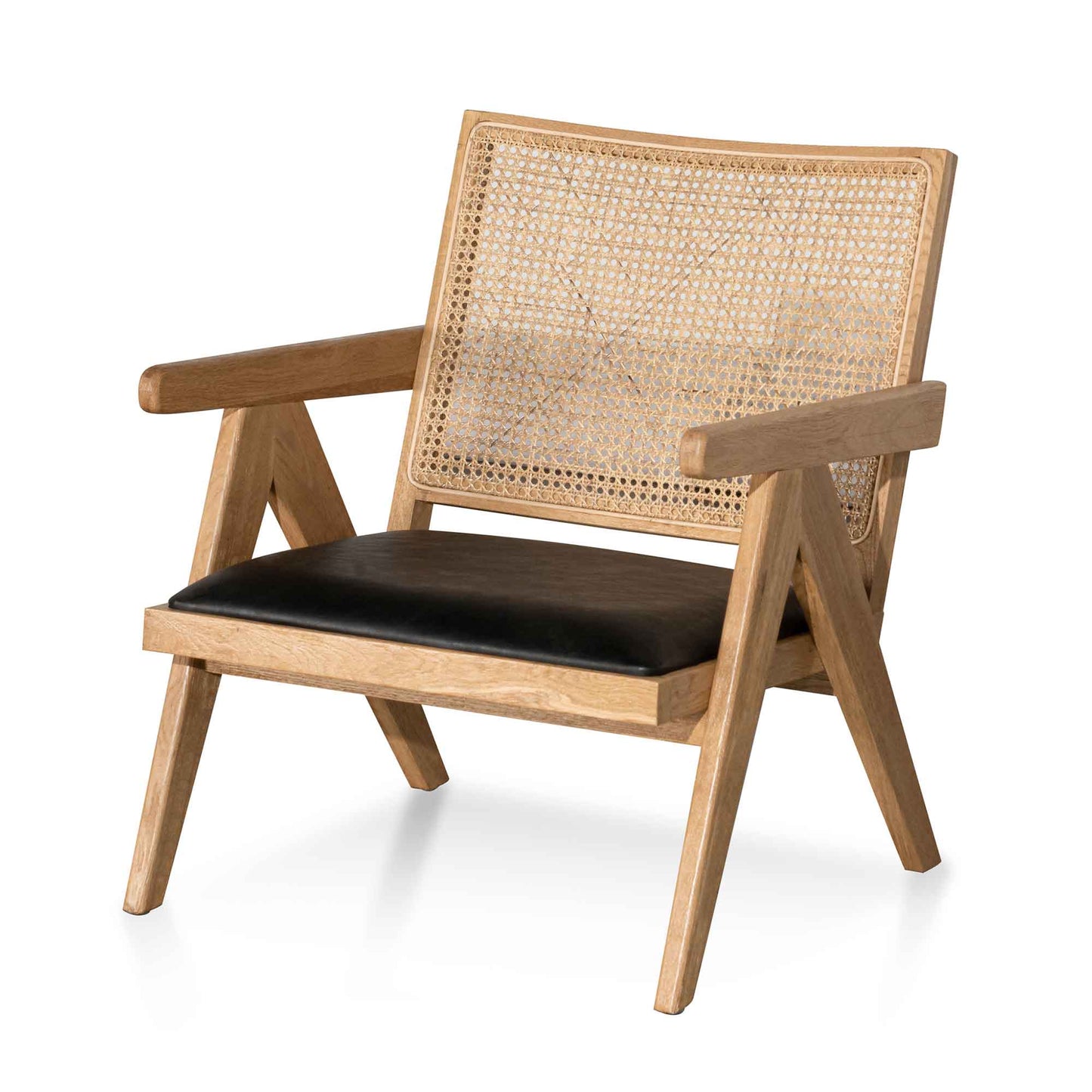 Castro Rattan Armchair - Distress Natural and Black Seat