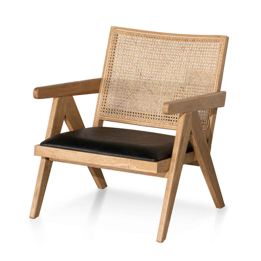 Castro Rattan Armchair - Distress Natural and Black Seat