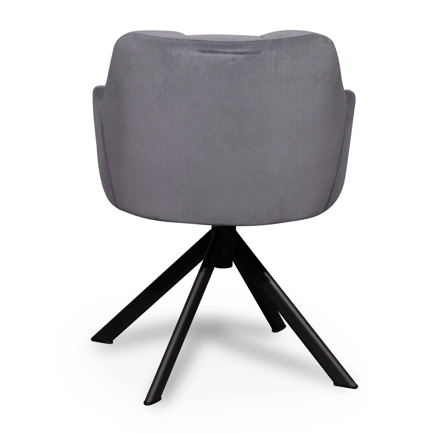 Collier Visitor Chair - Dark Grey Velvet with Black Legs