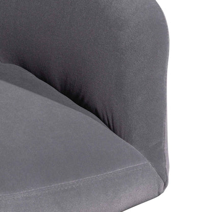 Collier Visitor Chair - Dark Grey Velvet with Black Legs