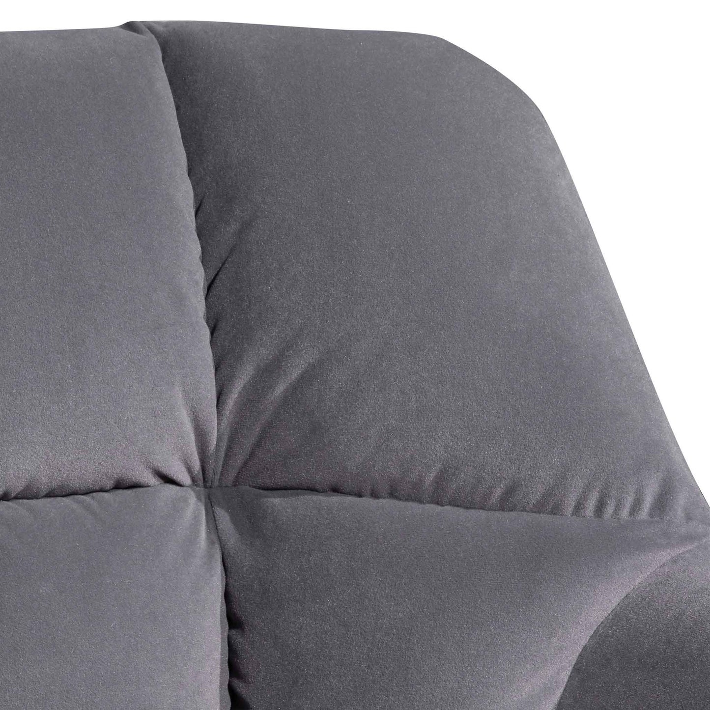 Collier Visitor Chair - Dark Grey Velvet with Black Legs