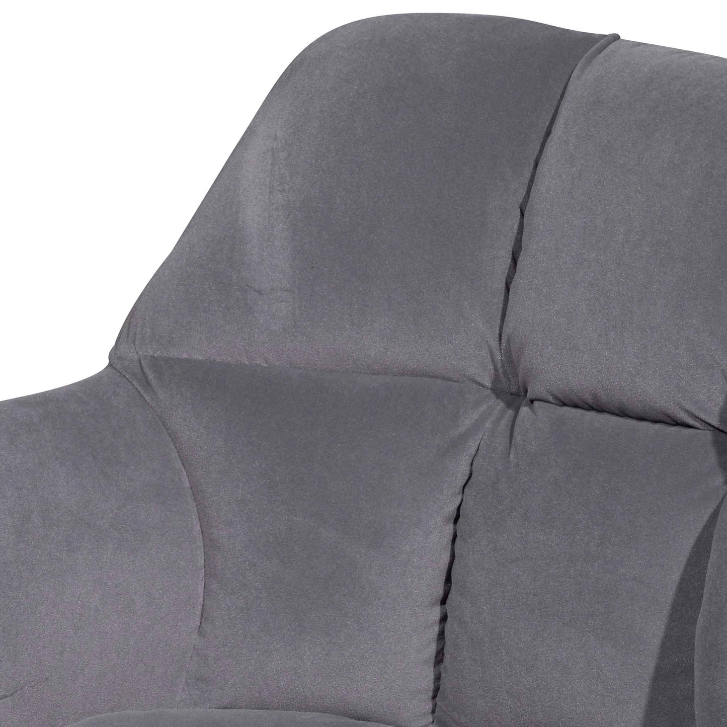 Collier Visitor Chair - Dark Grey Velvet with Black Legs