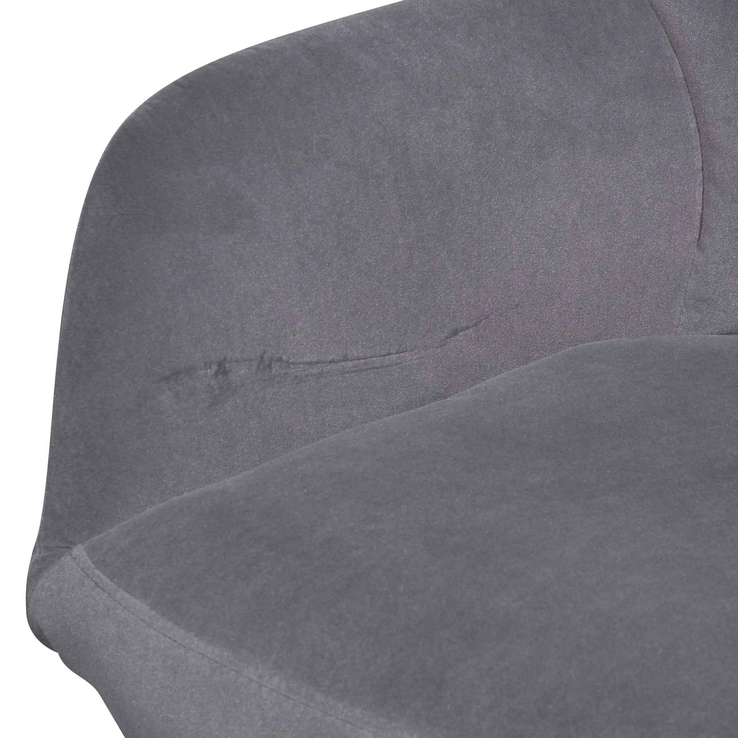 Collier Visitor Chair - Dark Grey Velvet with Black Legs