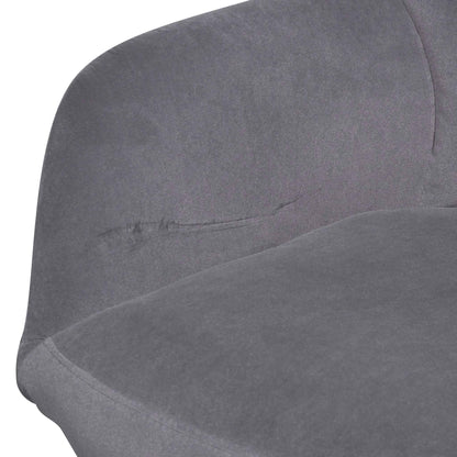 Collier Visitor Chair - Dark Grey Velvet with Black Legs