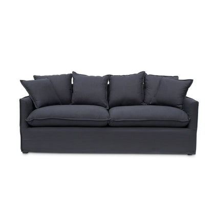 Candice 3 Seater Fabric Sofa - Charcoal Linen - Last One