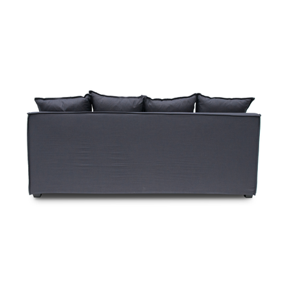 Candice 3 Seater Fabric Sofa - Charcoal Linen - Last One