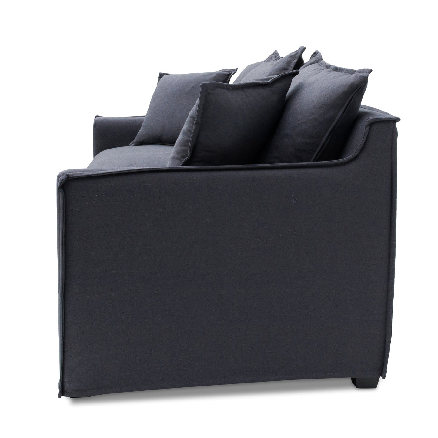 Candice 3 Seater Fabric Sofa - Charcoal Linen - Last One