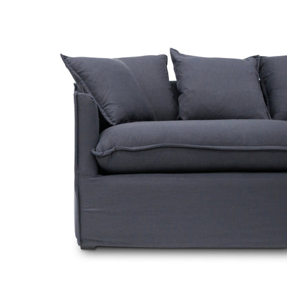 Candice 3 Seater Fabric Sofa - Charcoal Linen - Last One