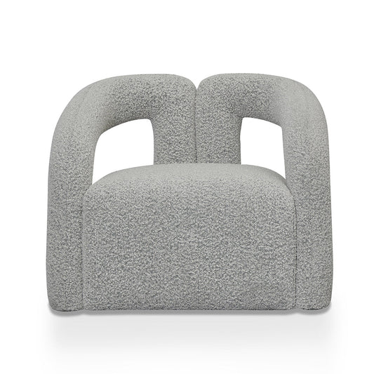 Barta Armchair - Charcoal White Boucle