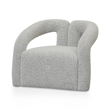 Barta Armchair - Charcoal White Boucle