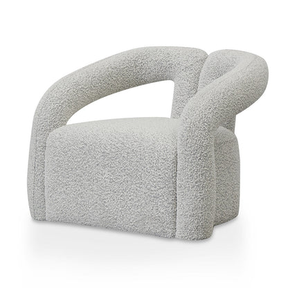 Barta Armchair - Charcoal White Boucle