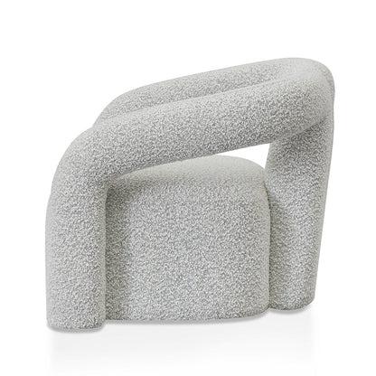 Barta Armchair - Charcoal White Boucle