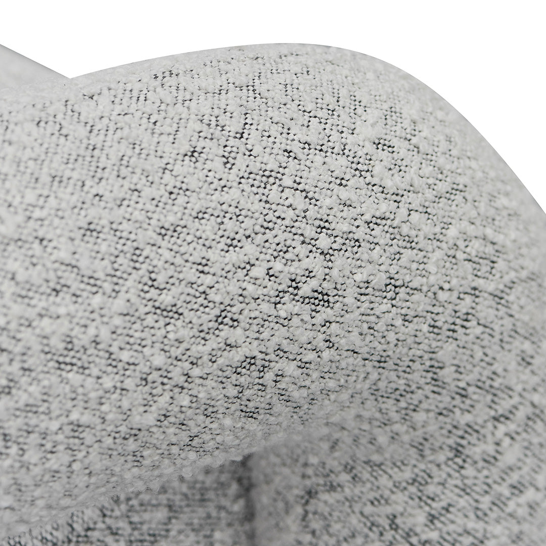 Barta Armchair - Charcoal White Boucle