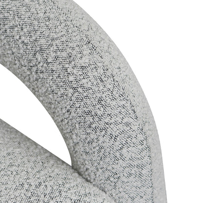 Barta Armchair - Charcoal White Boucle