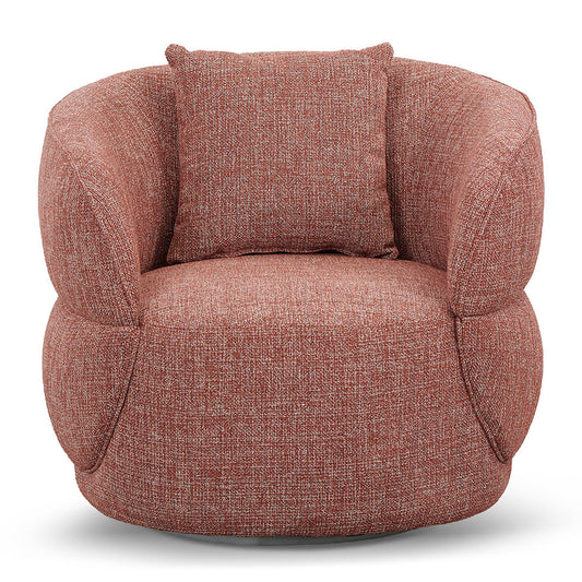 Arima Swivel Armchair - Moss Rust Orange