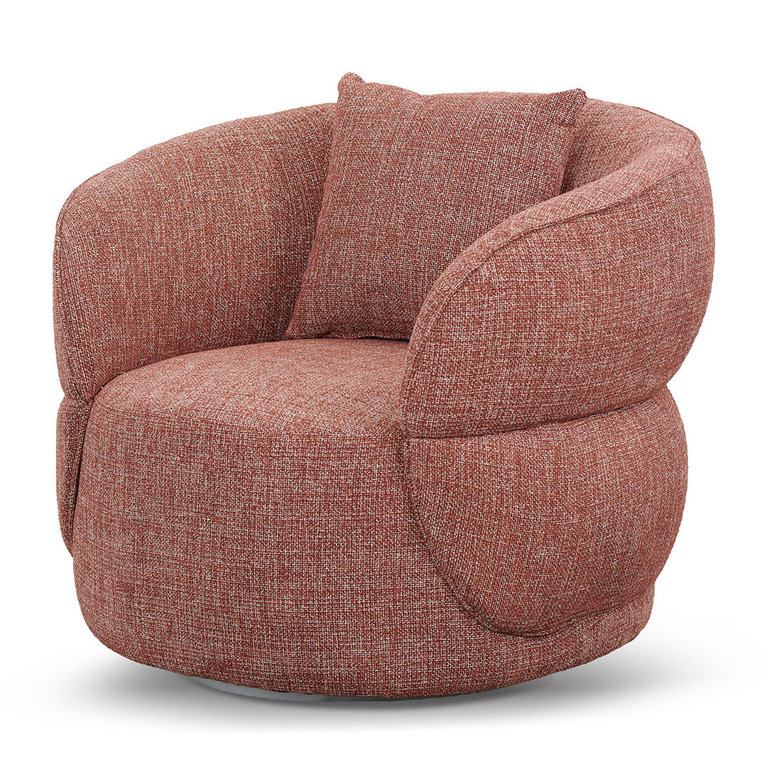 Arima Swivel Armchair - Moss Rust Orange