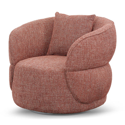 Arima Swivel Armchair - Moss Rust Orange