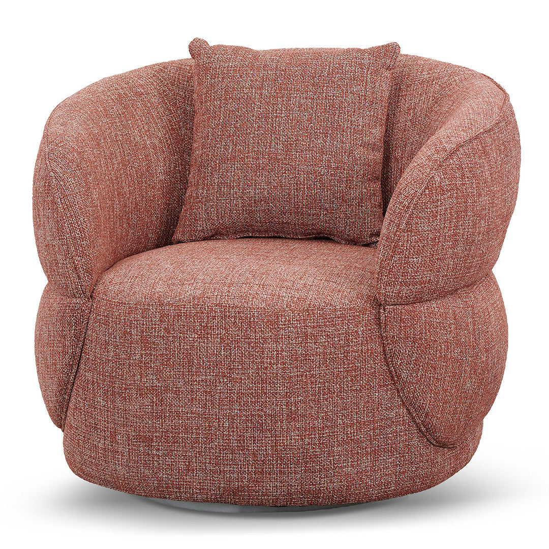Arima Swivel Armchair - Moss Rust Orange