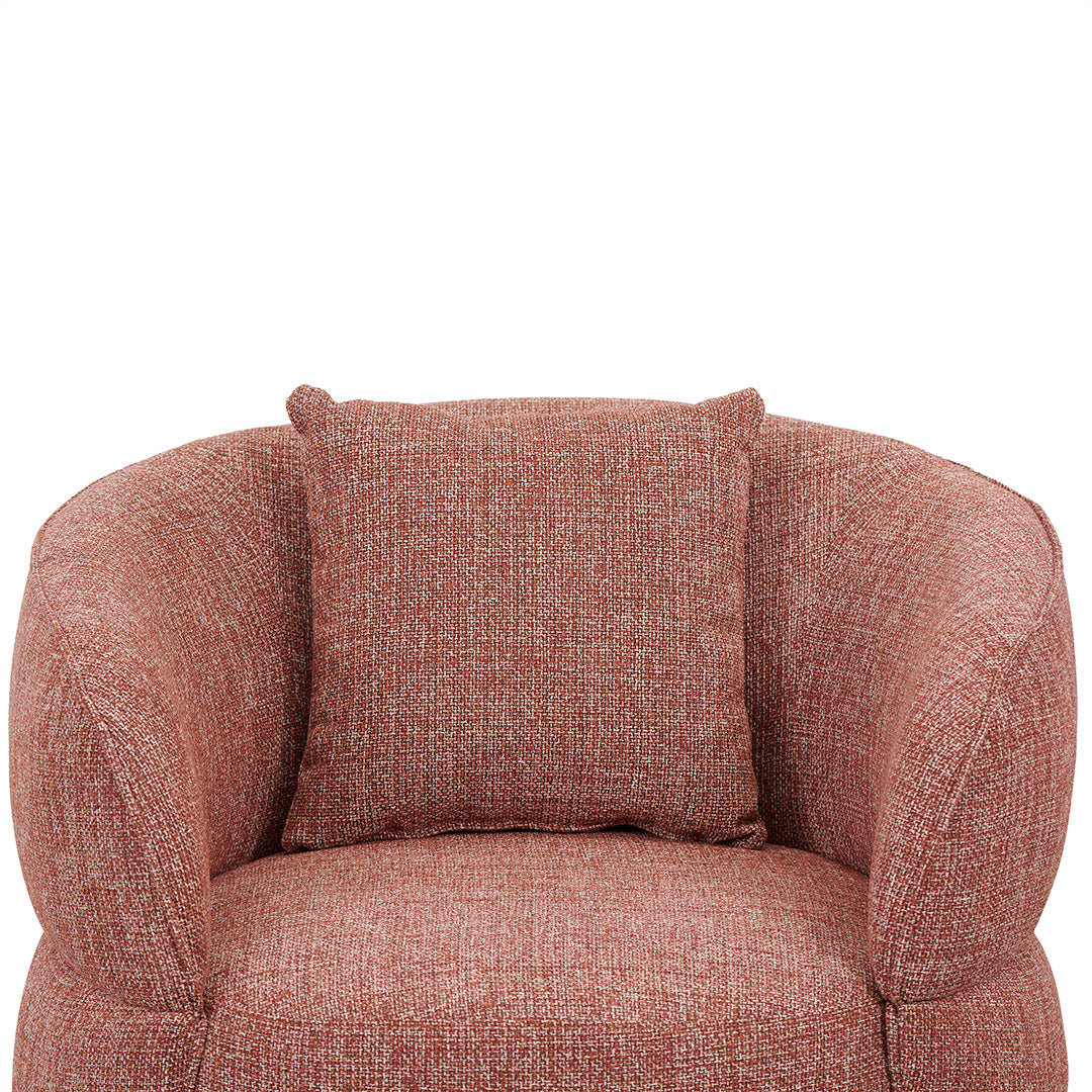 Arima Swivel Armchair - Moss Rust Orange
