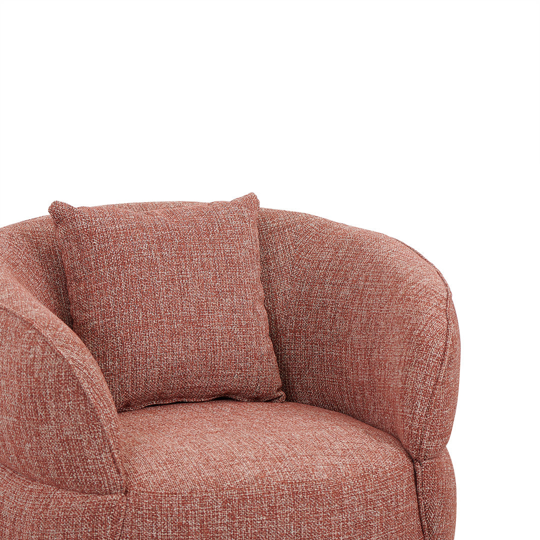 Arima Swivel Armchair - Moss Rust Orange