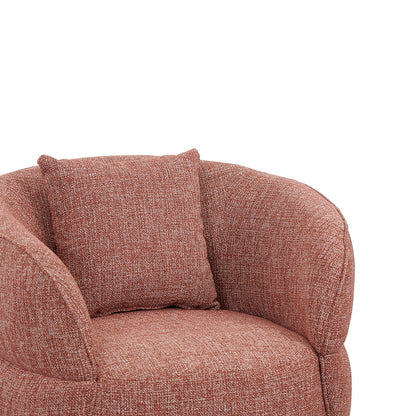Arima Swivel Armchair - Moss Rust Orange