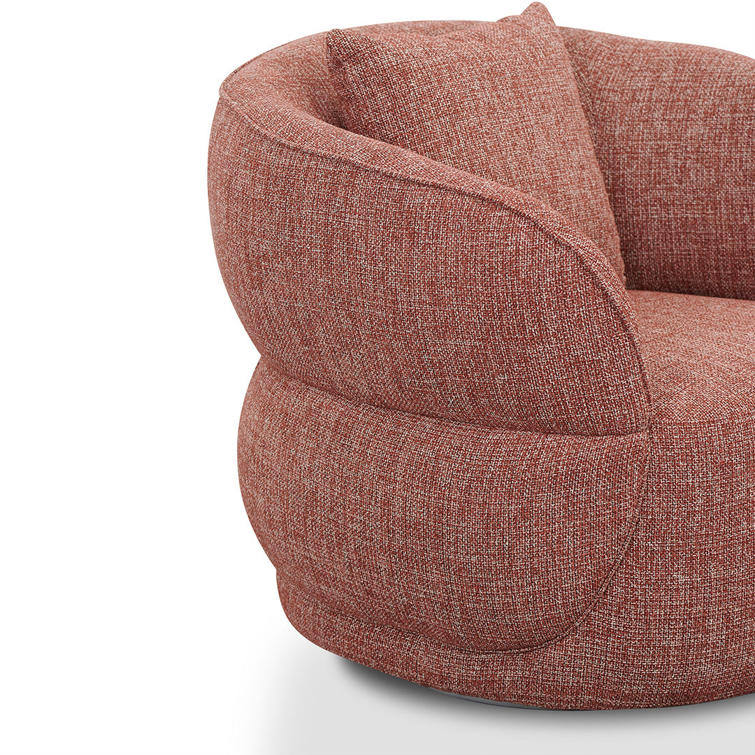 Arima Swivel Armchair - Moss Rust Orange