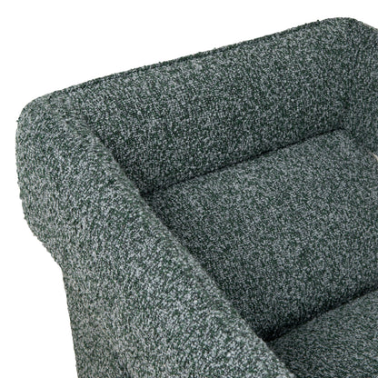 Cadence Swivel Armchair - Green Boucle