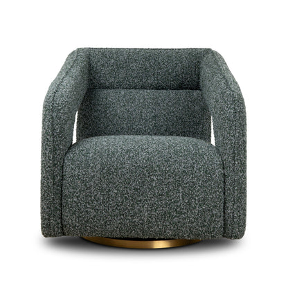 Cadence Swivel Armchair - Green Boucle