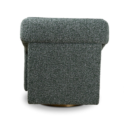 Cadence Swivel Armchair - Green Boucle