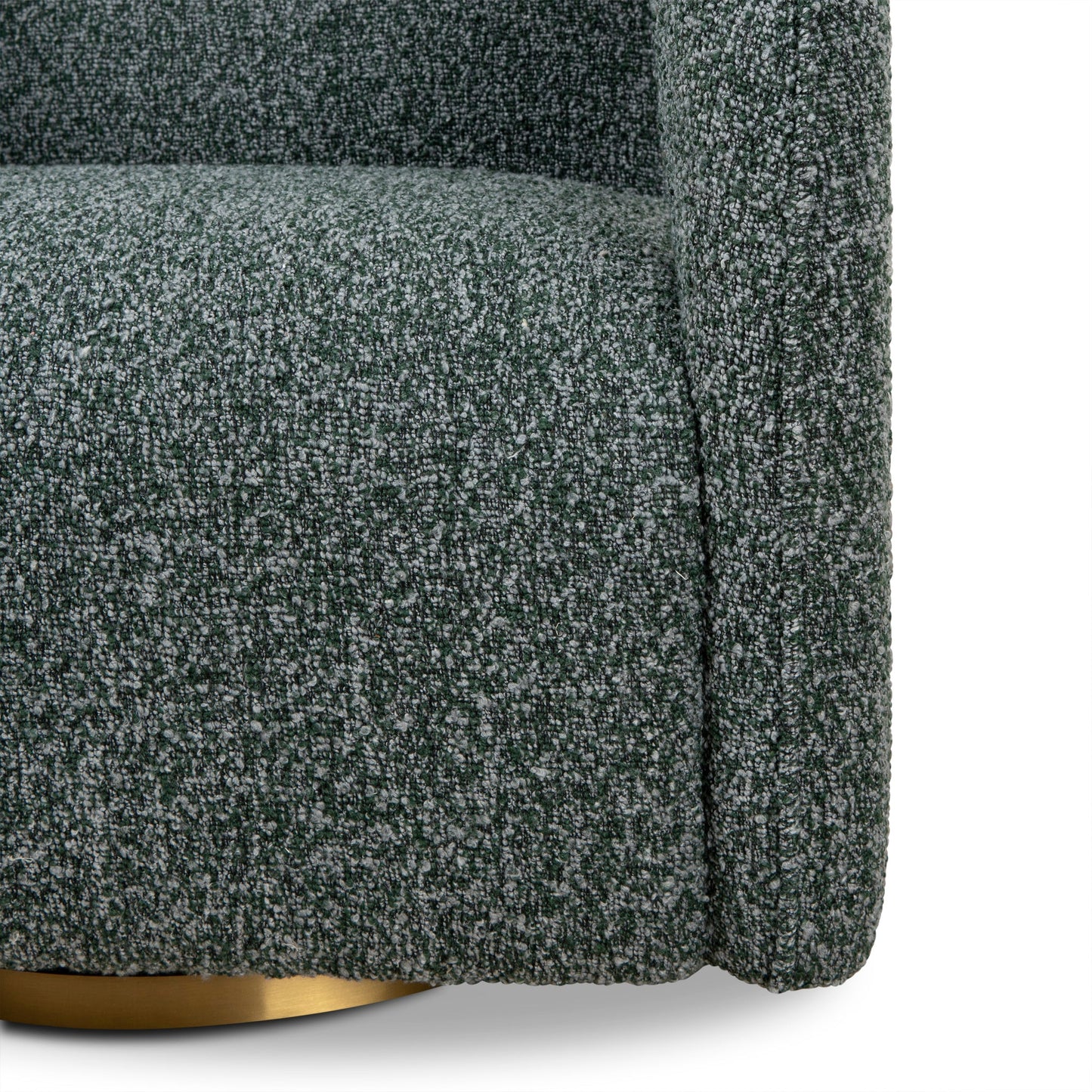 Cadence Swivel Armchair - Green Boucle